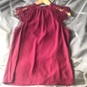 Express burgundy top